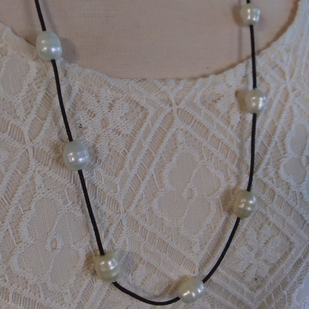 Simple Faux Freshwater Pearl Strand Necklace | New | Coastal Beach Vacation